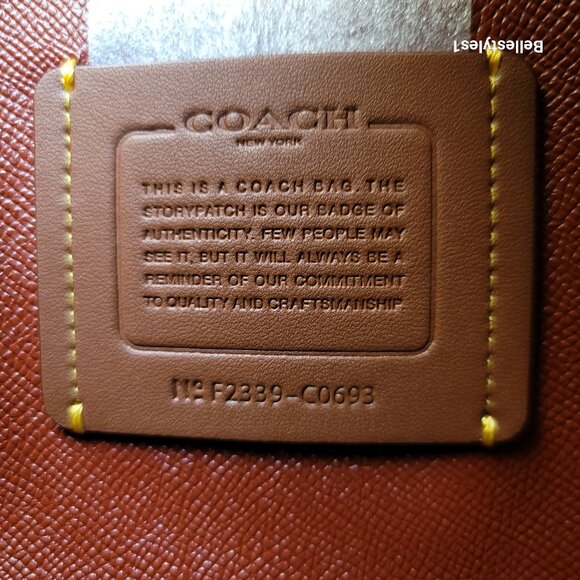 COACH Willow Large Tote In Signature Canvas with Interior Zip Pocket- Tan Rust ⭐ - Picture 15 of 16